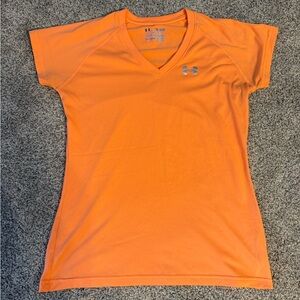 Under Armour Women's Bright Orange V-Neck Tee